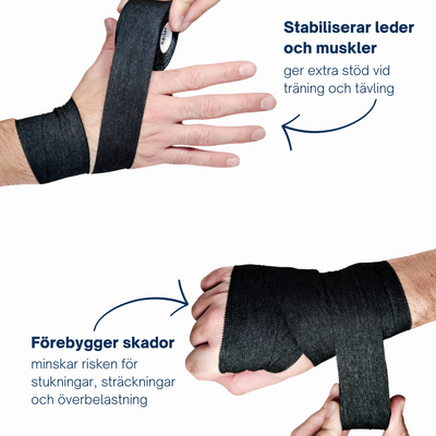 Return to Play Sports Tape Black 6-Pack 3.8 cm x 10 m