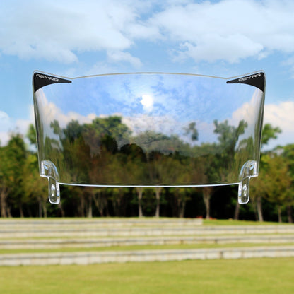 Clear Reyrr VIZU Football Visor designed for Riddell Speedflex and Schutt F7 helmets with ultra-wide, distortion-free LXO optics and UV protection