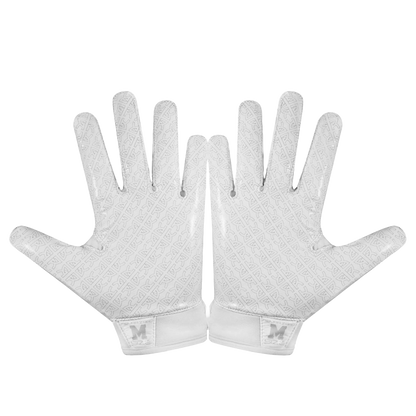 Reyrr Zero gloves white with grip-enhancing silicone and breathable nylon for football and floorball players