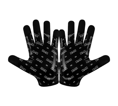 IB MAX Floorball Goalie Practice Gloves with silicone grip and leather fingertips for enhanced control and durability