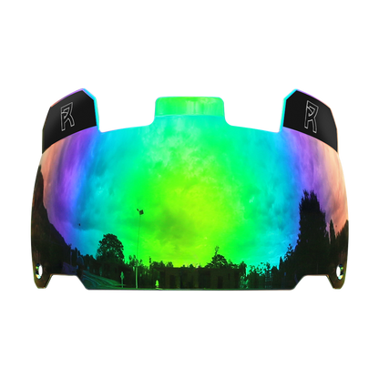 Reyrr Revo Aurora ultra-flexible sunglasses lens with vibrant aurora reflective coating and full peripheral vision protection