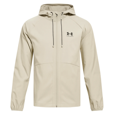 UA Stretch Woven Windbreaker — front view with full zip