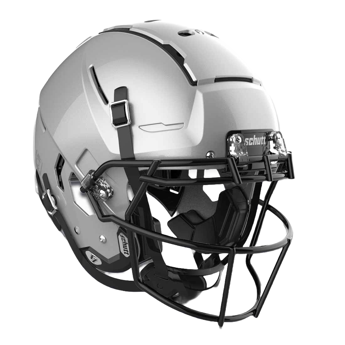Schutt F7 VTD collegiate football helmet with advanced 3DM Tektonic Plates and TPU cushioning for superior impact protection.