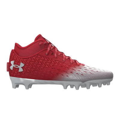 Under Armour Spotlight 4 MC cleats — top-down lacing view