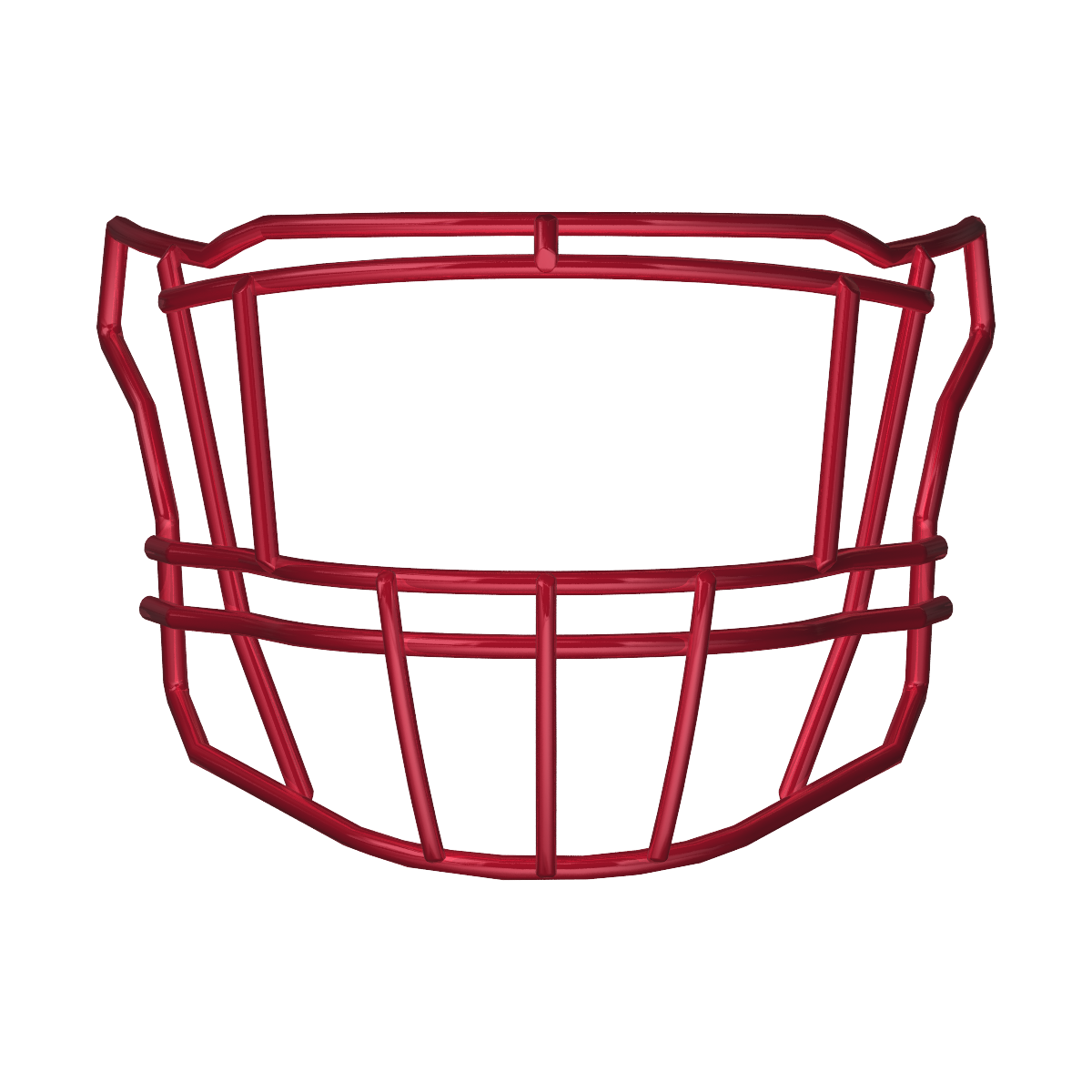 Riddell SF-2EG-II red football helmet faceguard compatible with SpeedFlex platform for multiple positions
