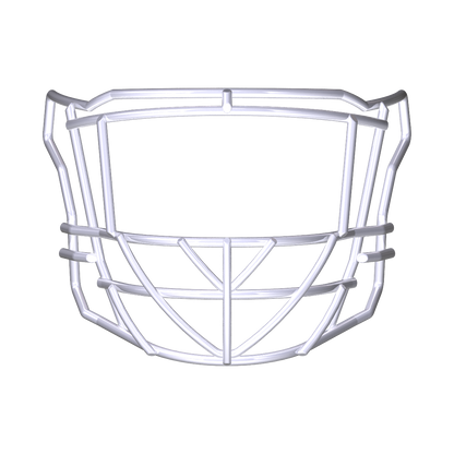 Riddell SF-2EG-TX football faceguard with lightweight tubular steel, compatible with Quick Release technology, designed for linemen, linebackers, and fullbacks.